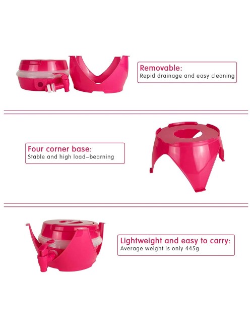 OUTDOOR FOLDING WATER BUCKET 9.5L MULTI-COLOR