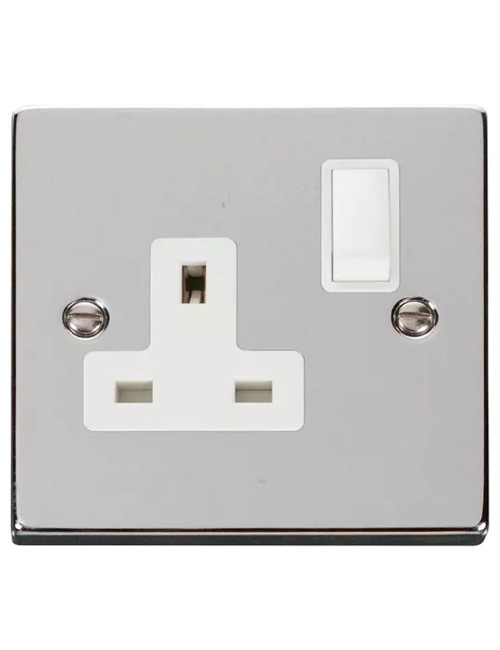 L-P SINGLE SWITCH SOCKET CHROME