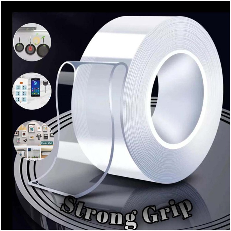 CM-061 30MM X 3M 1MM تيب دبل سيد شفاف متعدد الاستخدامات