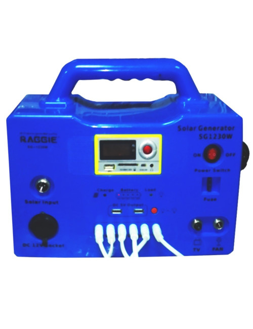 RGSG-1210 SOLAR GENERATOR W/ LAMP+RADIO+USB 30W