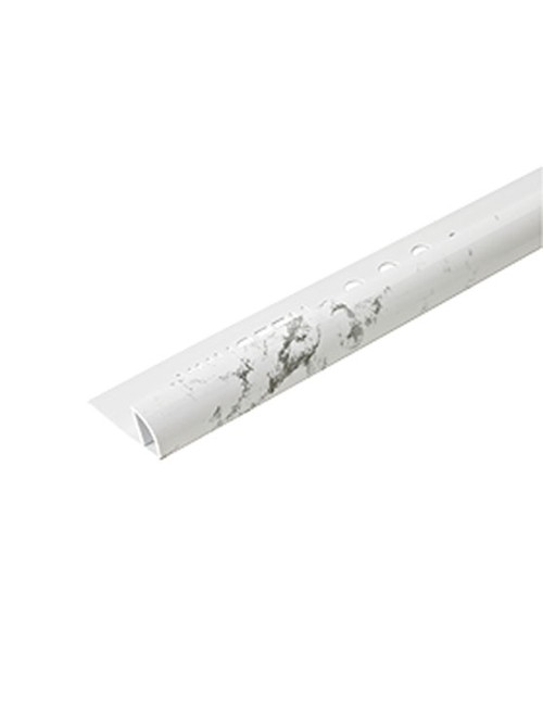 PVC MARBLE TILE TRIM WHITE 9 MM