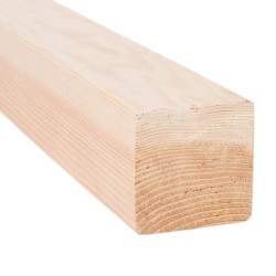 WHITE SQUARE WOOD 3" x 3" x 3 MTR