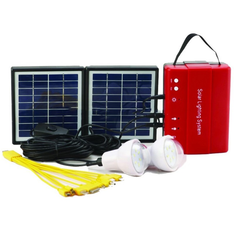 RG142-016C SOLAR SYSTEM W/ LAMP+USB MOBILE CHARGER