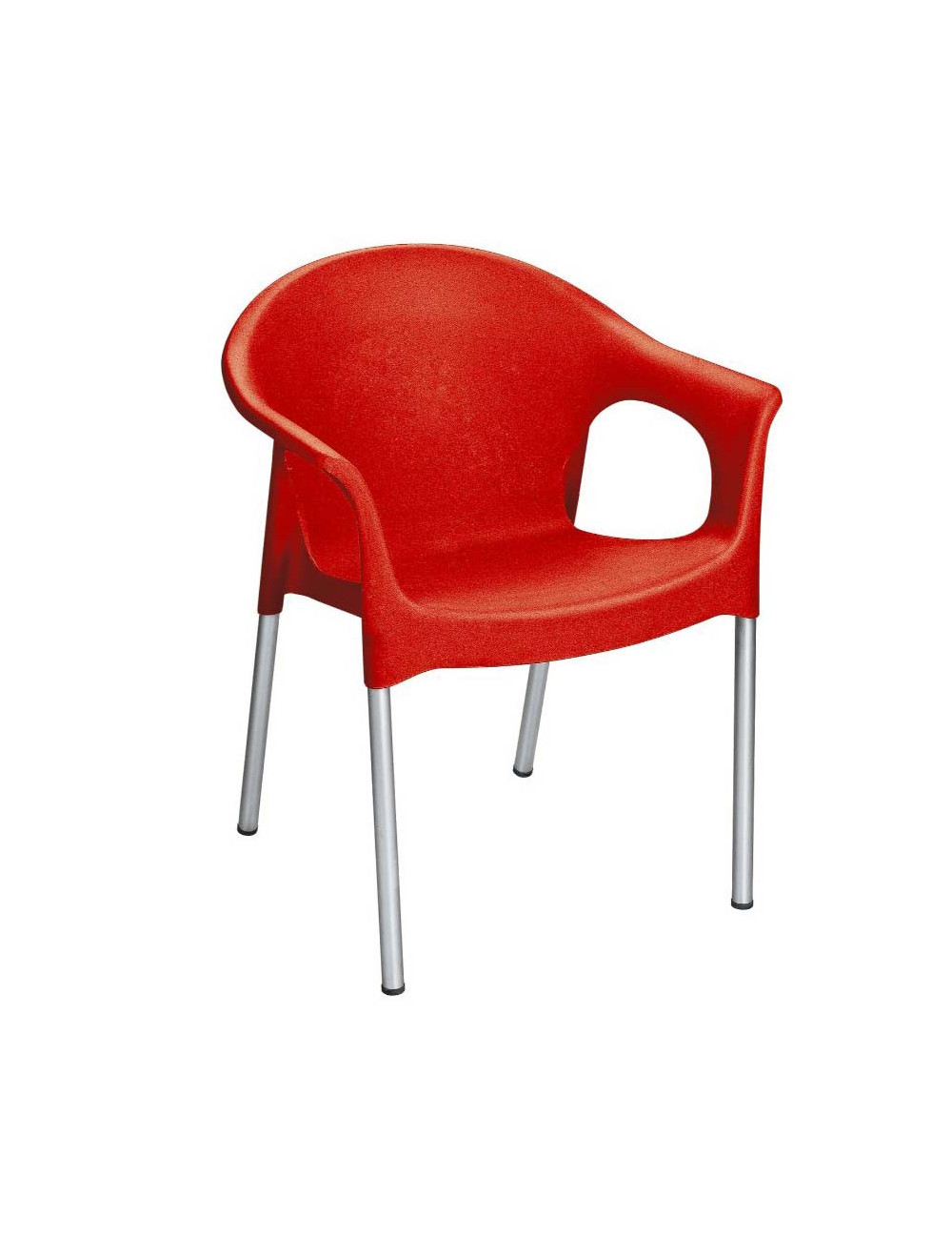 990 JAS PLASTIC CHAIR WITH METAL BASE