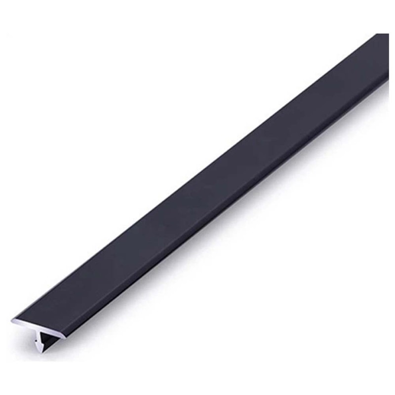 02-BJ- x 014-12.5 ALUM. FLOOR TRIM MAT BLACK 12.5 MM