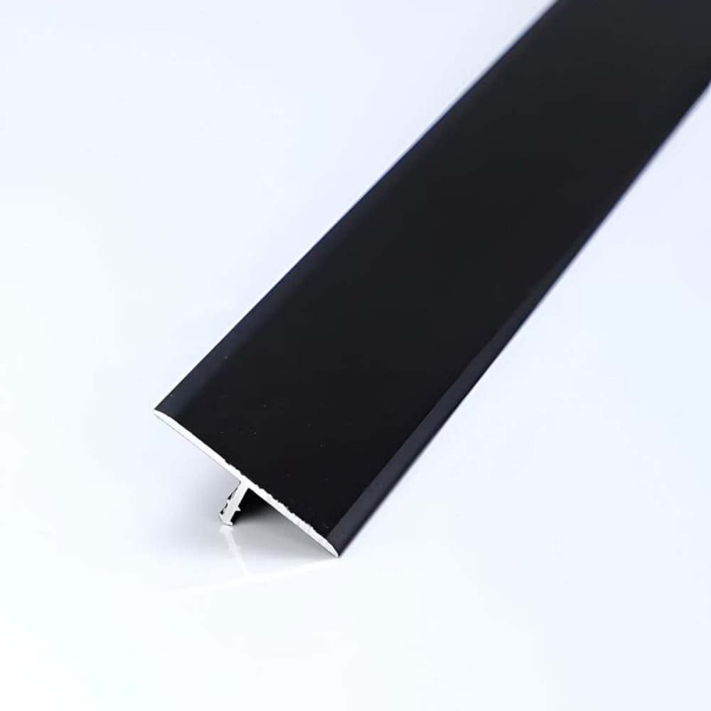 02-BJ- x 014-12.5 ALUM. FLOOR TRIM BLACK 12.5 MM