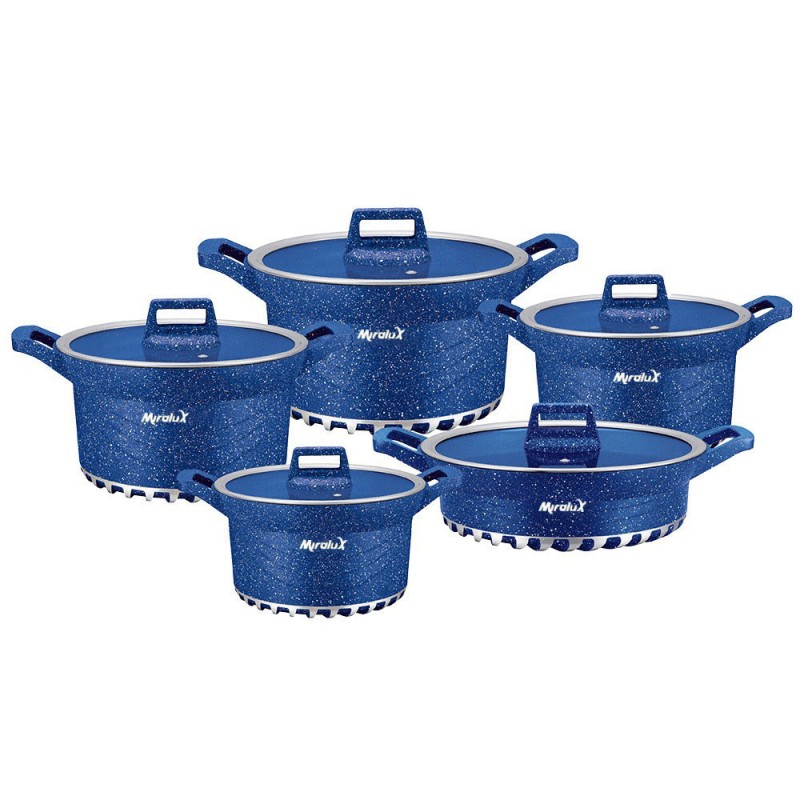 ML-8069 BLUE MIRALUX GRANITE CASSAROLE 10PCS SET