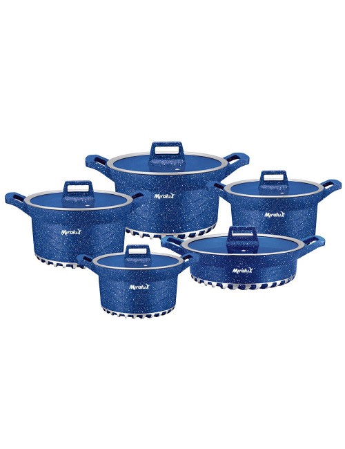 ML-8069 BLUE MIRALUX GRANITE CASSAROLE 10PCS SET