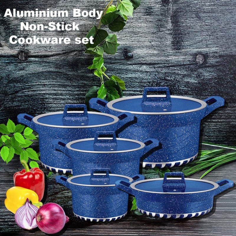 ML-8069 BLUE MIRALUX GRANITE CASSAROLE 10PCS SET