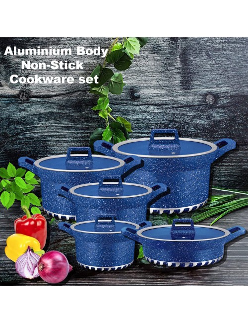 ML-8069 BLUE MIRALUX GRANITE CASSAROLE 10PCS SET