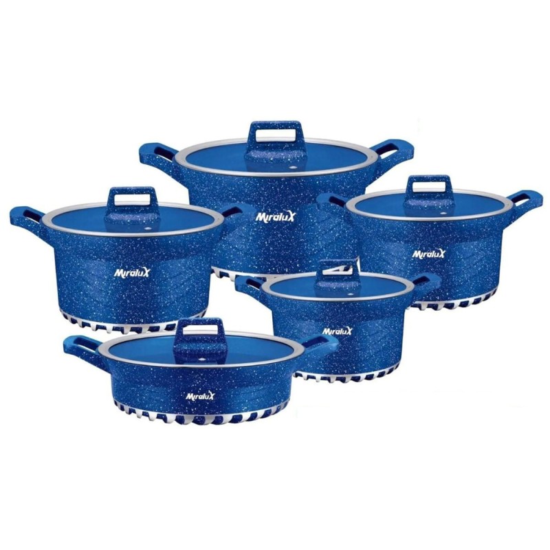ML-8069 BLUE MIRALUX GRANITE CASSAROLE 10PCS SET
