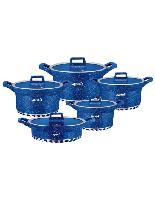 ML-8069 BLUE MIRALUX GRANITE CASSAROLE 10PCS SET