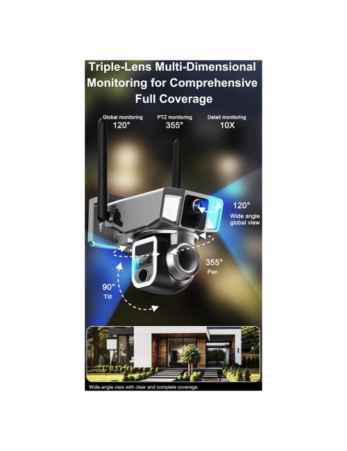 Y7A كاميرا طاقة شمسية مع بانل