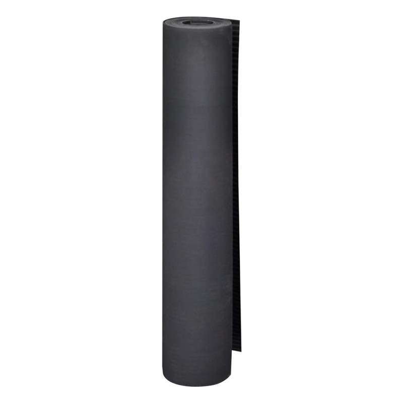 RIBBED RUBBER MAT BLACK 6 MM x 1 x 10 MTR