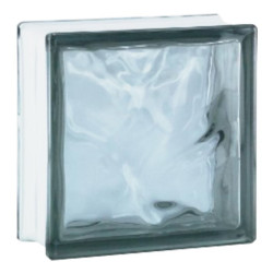 JH011 -19×19×8 طابوق زجاجى ازرق شفاف CHN