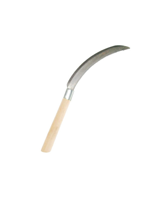 SICKLE WOODEN HANDLE 11"