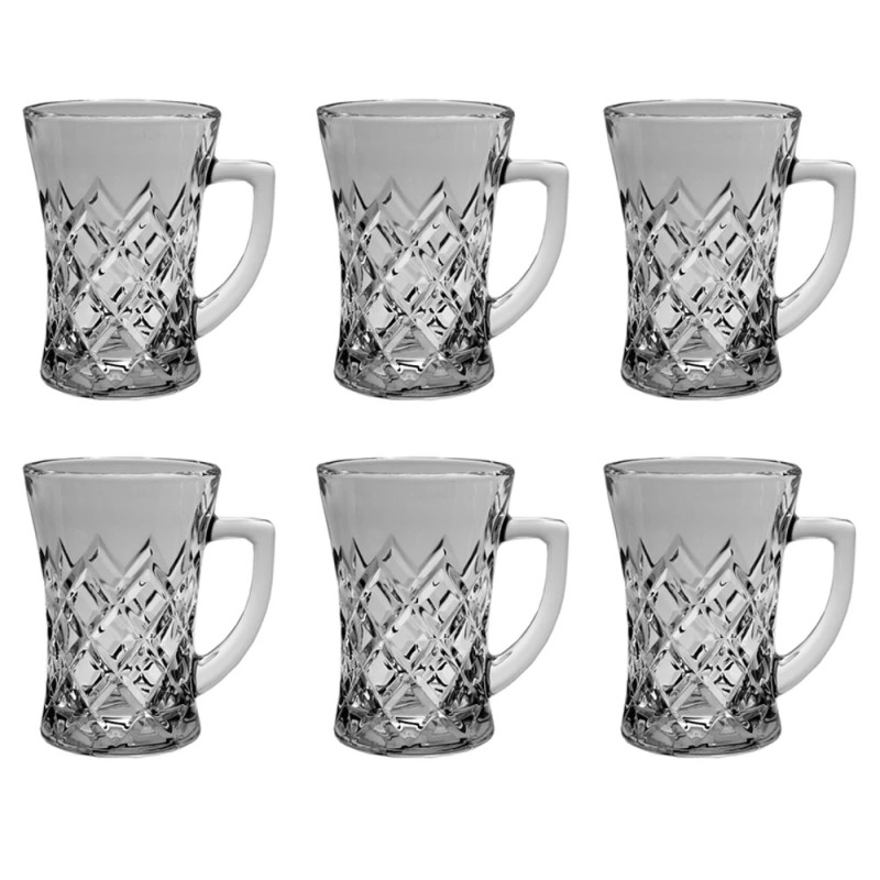 424 GLASS WITH HANDLE 6PCS SET