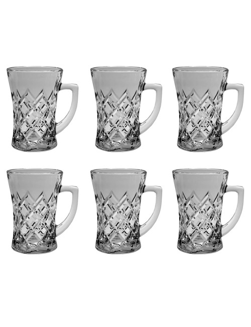 424 GLASS WITH HANDLE 6PCS SET