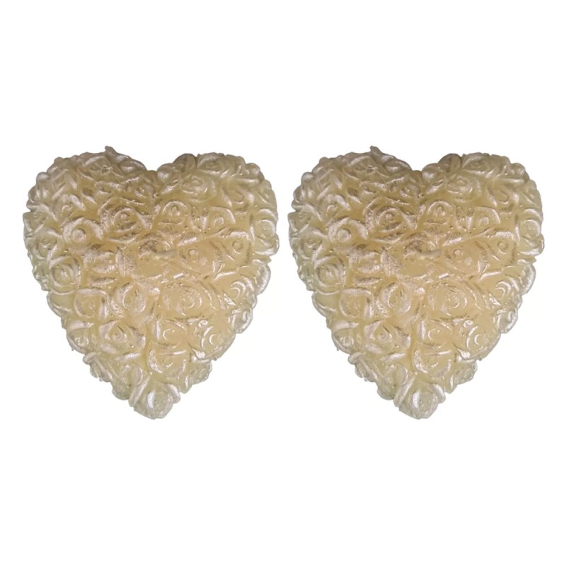142085 LARGE ROSE HEART 2PCS SET