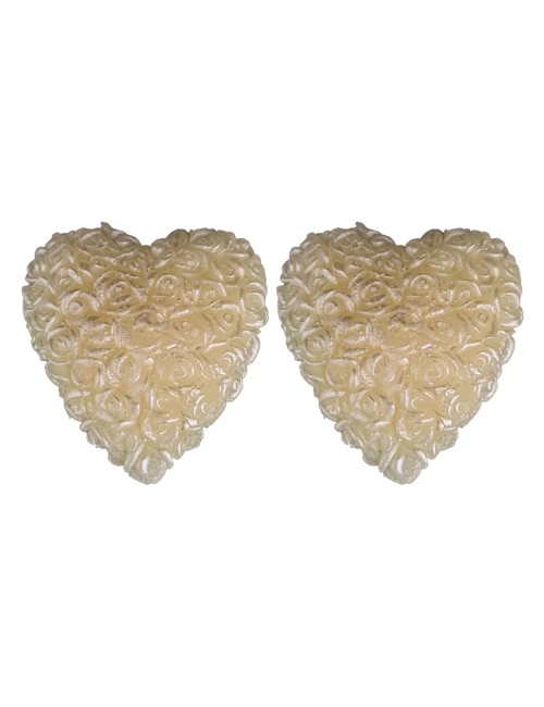 142085 LARGE ROSE HEART 2PCS SET