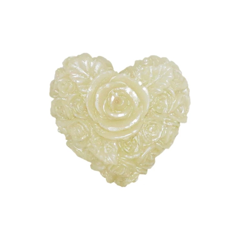 143273 SINGLE ROSE HEART CANDLE شمع يدوي