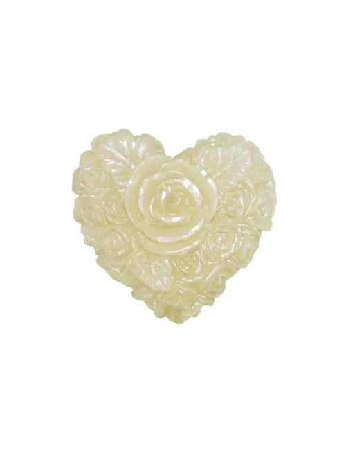 143273 SINGLE ROSE HEART CANDLE شمع يدوي