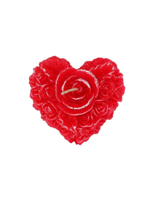 143273 SINGLE ROSE HEART CANDLE شمع يدوي