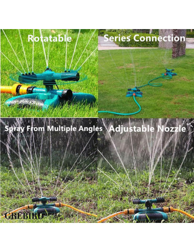 رشاش ماء ثلاث راس بلاستيك مربع 53850