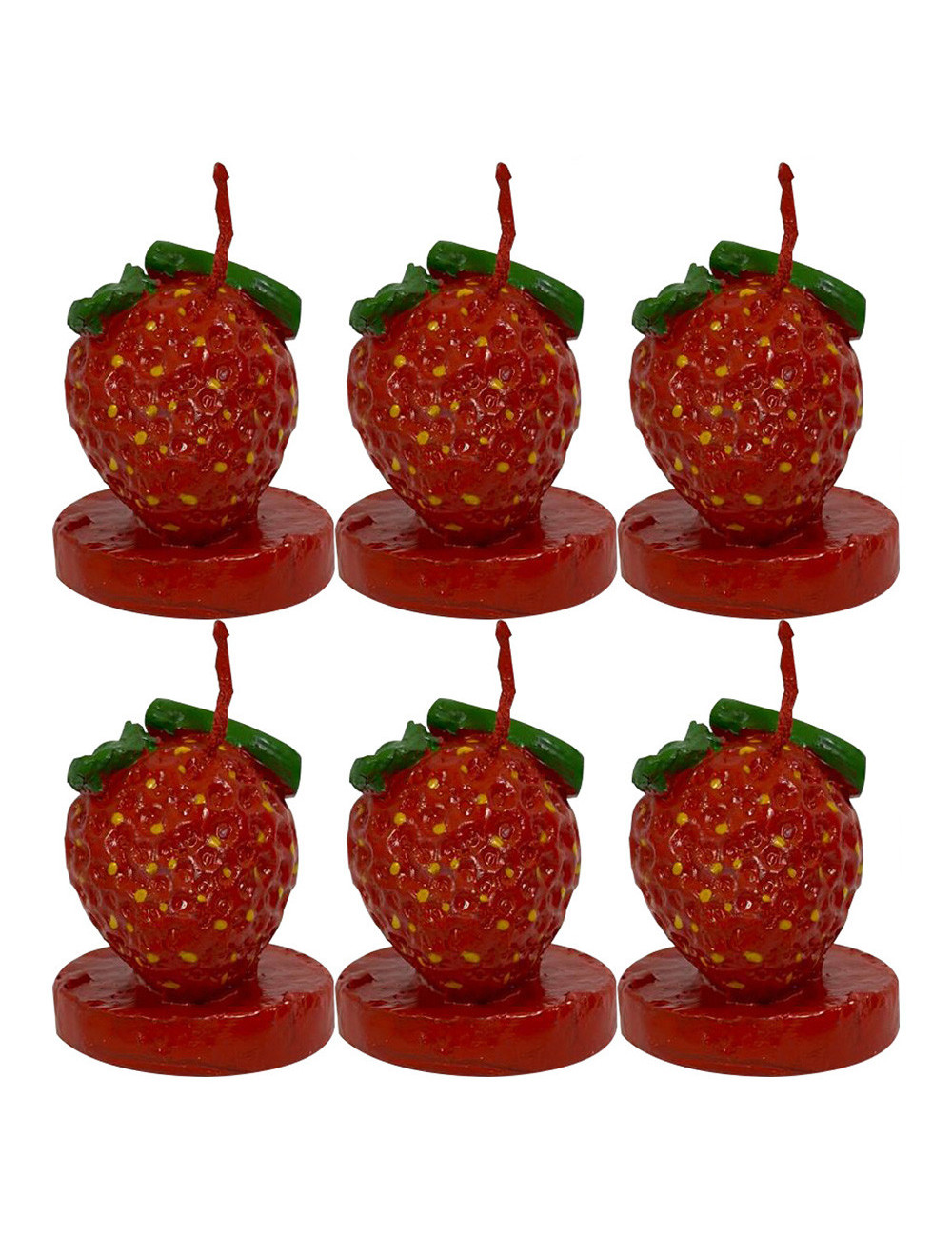 144812 6PCS STRABERY CANDLE SET