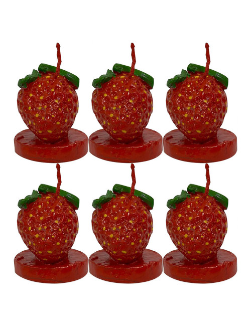 144812 6PCS STRABERY CANDLE SET