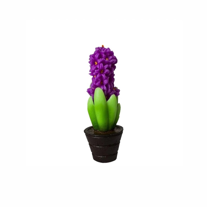 139870 HYACINTH FLOWER CANDLE شمع يدوي