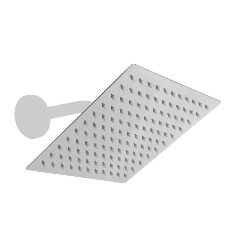 STEEL SHOWER SET CHROME SQUARE 30CM H.D