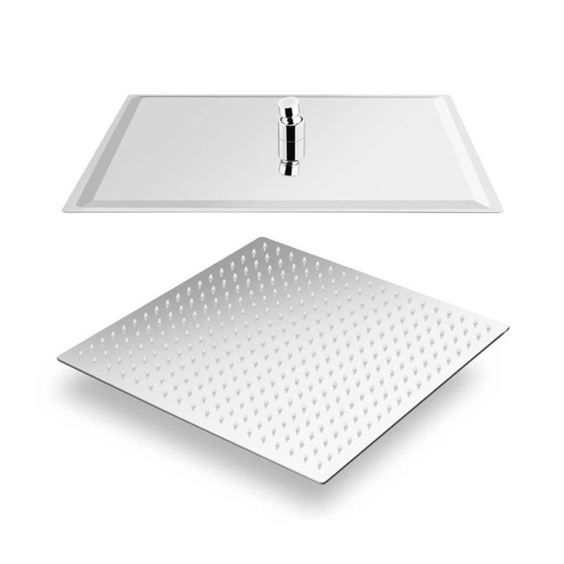 STEEL SHOWER SET CHROME SQUARE 30CM H.D