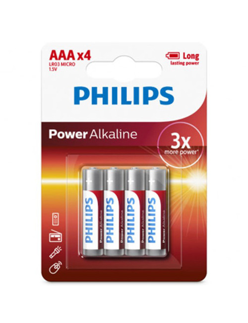 PE205 فيلبس بطاريات ألكالين 4 حبة 1.5فولت (AAA)