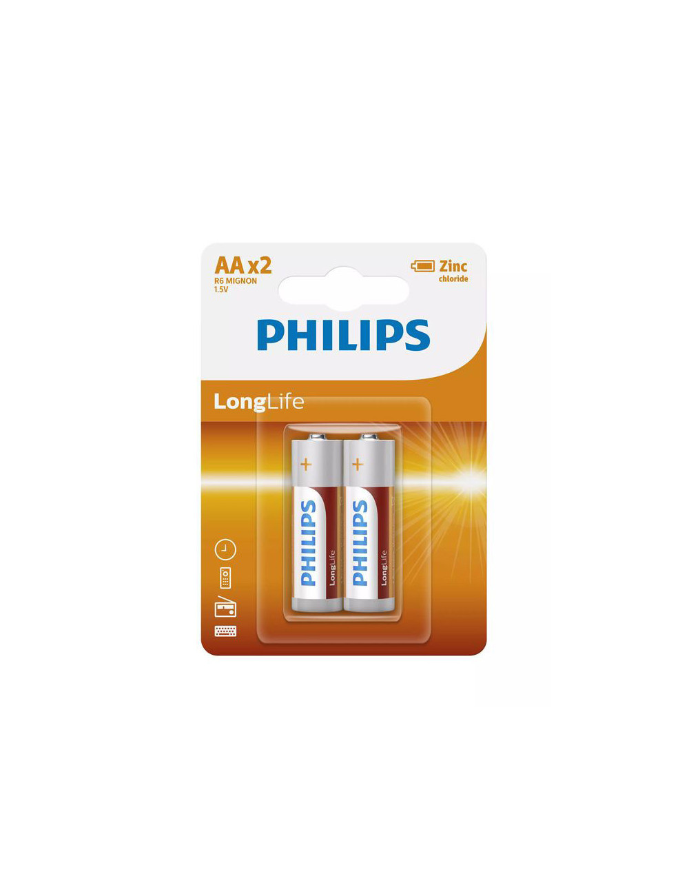 PE210 فيلبس بطاريات عمر طويل 2 حبة 1.5فولت (AA)