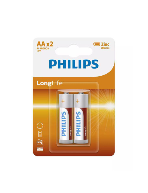 PE210 فيلبس بطاريات عمر طويل 2 حبة 1.5فولت (AA)