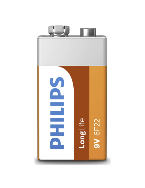 PHILIPS BATTERY LONGLIFE ZINC 9V 1PCS 6F22L1F/97