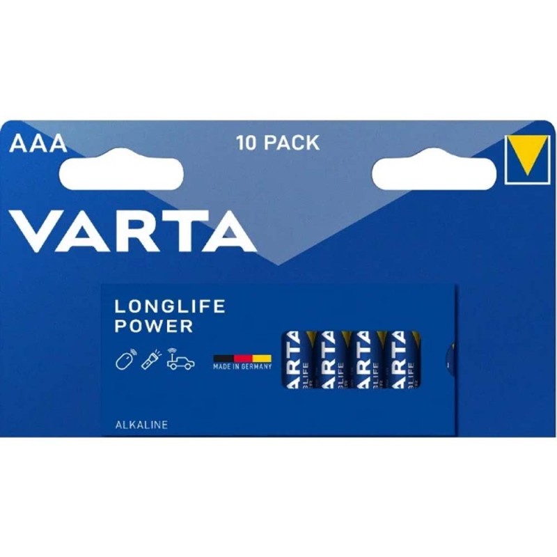بطارات LONGLIFE POWER حجم صغر جدا AAA كارت 10حبھ الكالاين