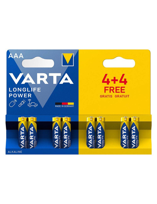 "بطارات LONGLIFE POWER حجم صغرAAA‏ 4+4 كارت4+4حبةALKALINE"