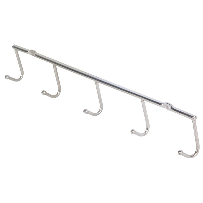 BEIGE CLOTH HANGER WITH 5 HOOKS
