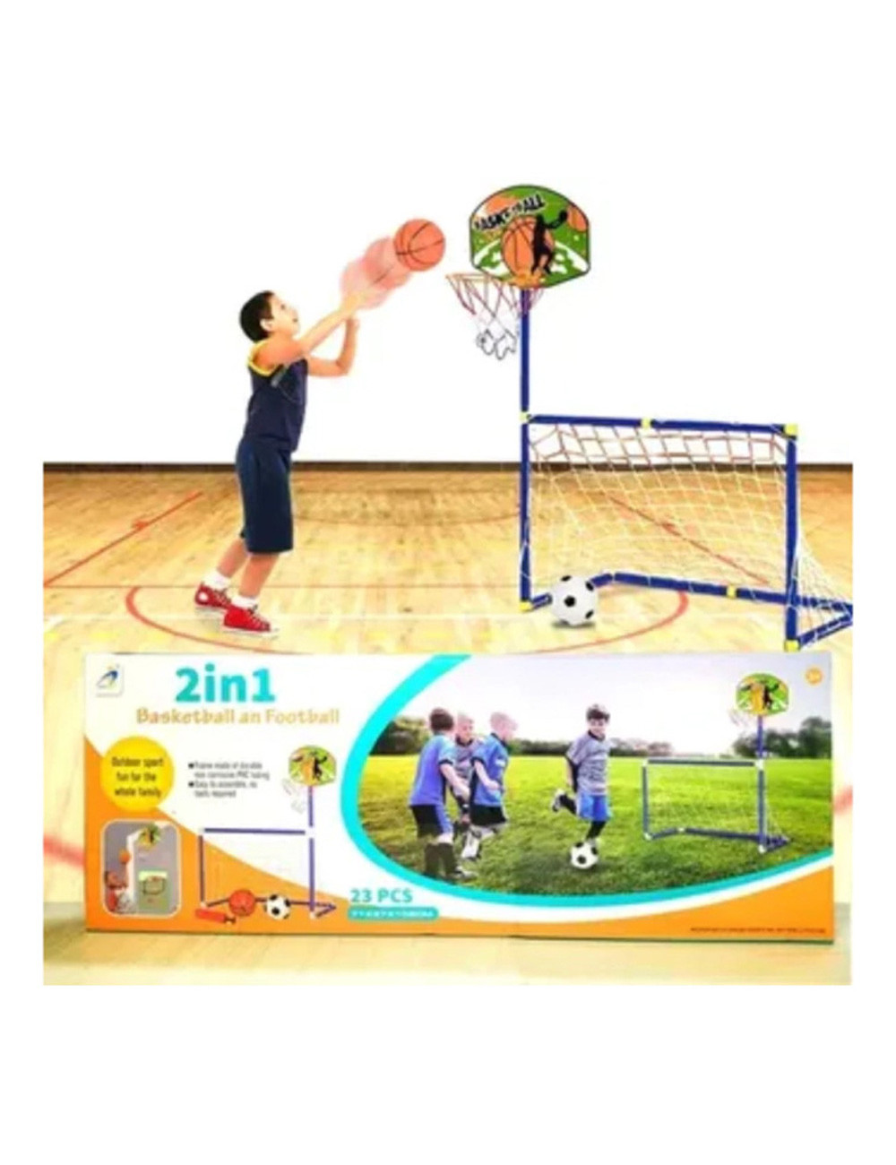 AX551-1 CHILDREN PORTABLE FOOTBALL BASKETBALL SET
