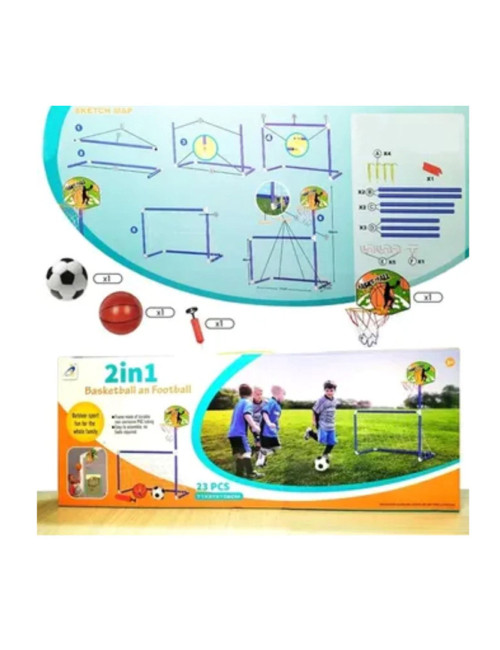 AX551-1 CHILDREN PORTABLE FOOTBALL BASKETBALL SET