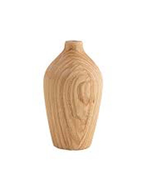 3041 WOODEN VASE 12CM