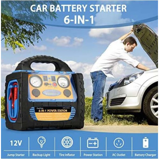 JAS 6 IN 1 MULTI-FUNCTIONAL START BATTERY WITH AIR COMPRESSOR
