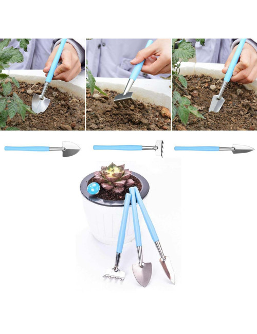SH-23 3PCS MINI GARDEN TOOL SET SHOVEL , TROWEL, RAKE