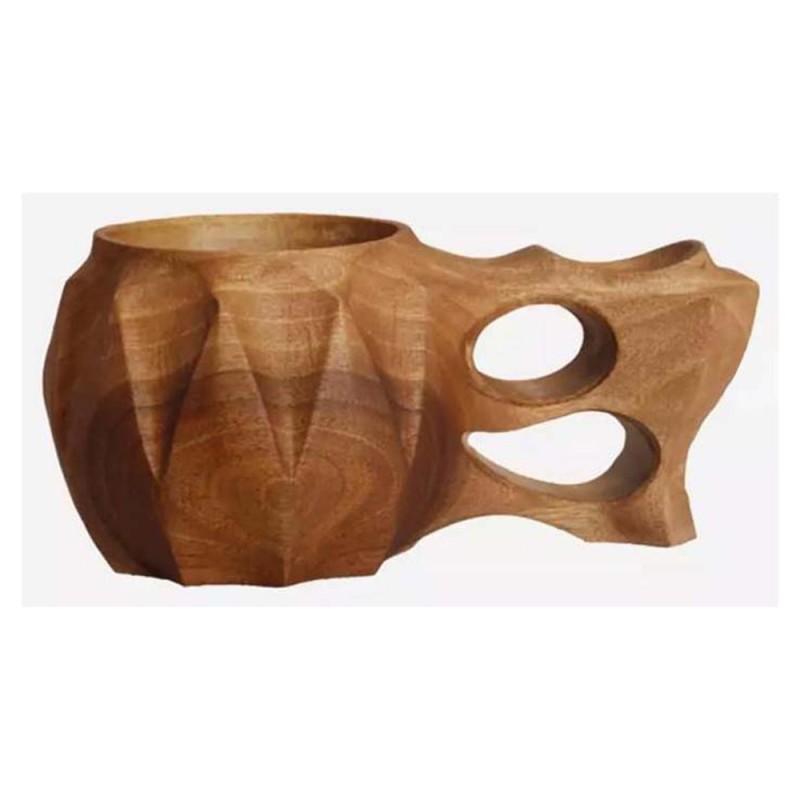2012 WOODEN DOUBLE HOLE HANDE MUG
