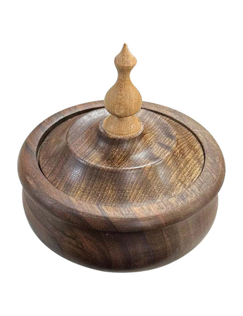 2013 WOODEN POT WITH LID 13CM