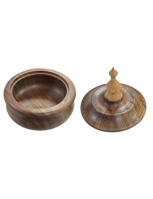 2013 WOODEN POT WITH LID 13CM