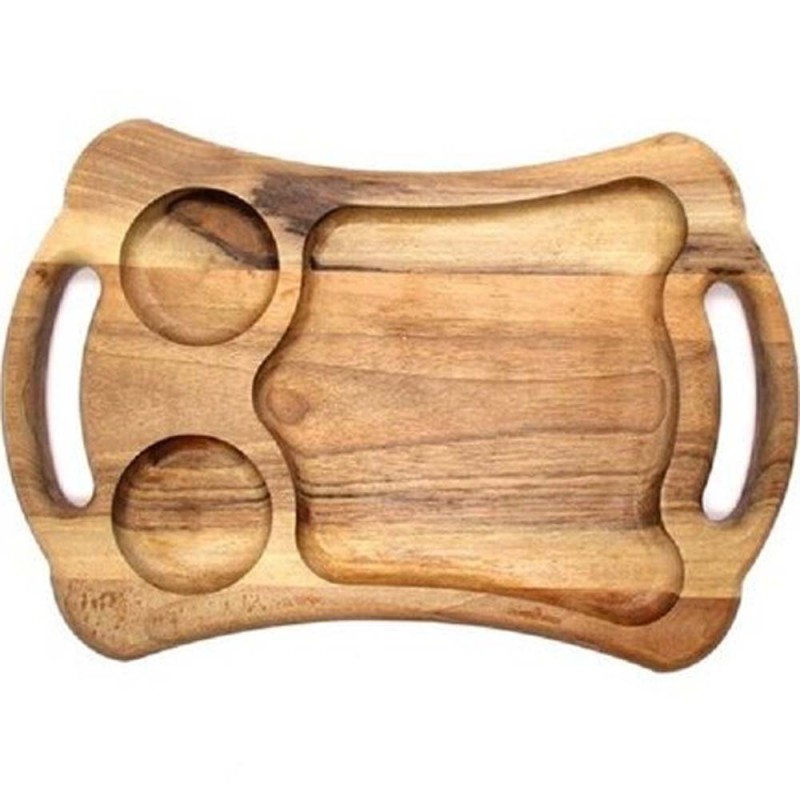 2040 WOODEN DOUBLE CUP TRAY