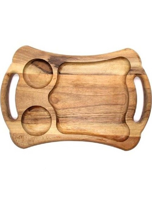 2040 WOODEN DOUBLE CUP TRAY